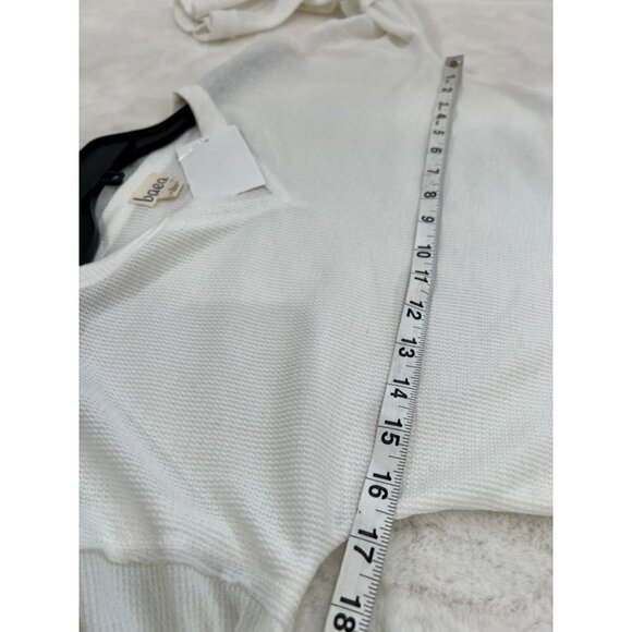 NWT Baea Size S Flare Sleeve T-shirt Thermal Top White MSRP $78 - Picture 4 of 9